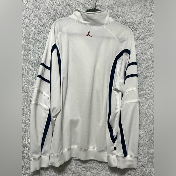 JORDAN MENS WHITE TRACK JACKET WITH RED JUMPMAN LOGO SIZE XL, - Picture 5 of 10